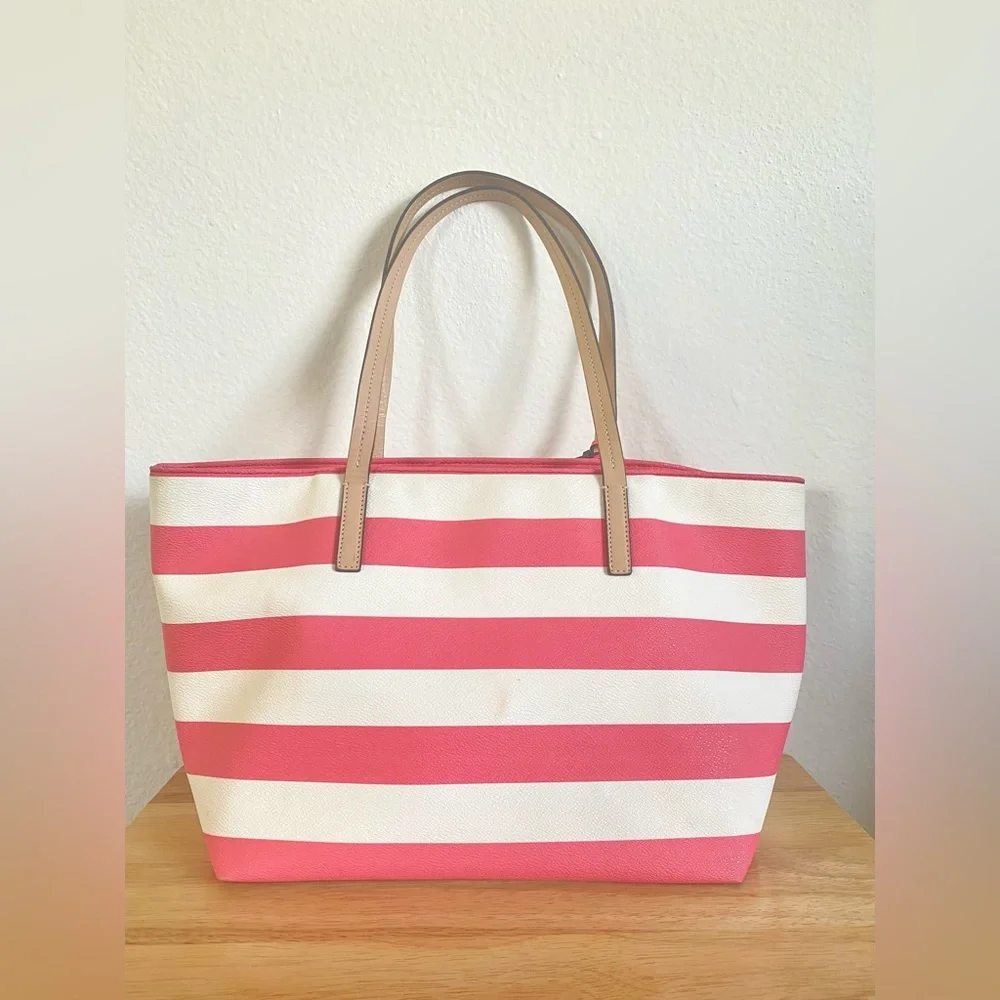 Kate Spade Vintage Radish (Pink) White Stripe
Unlined Tote Bag - Picture 3 of 10